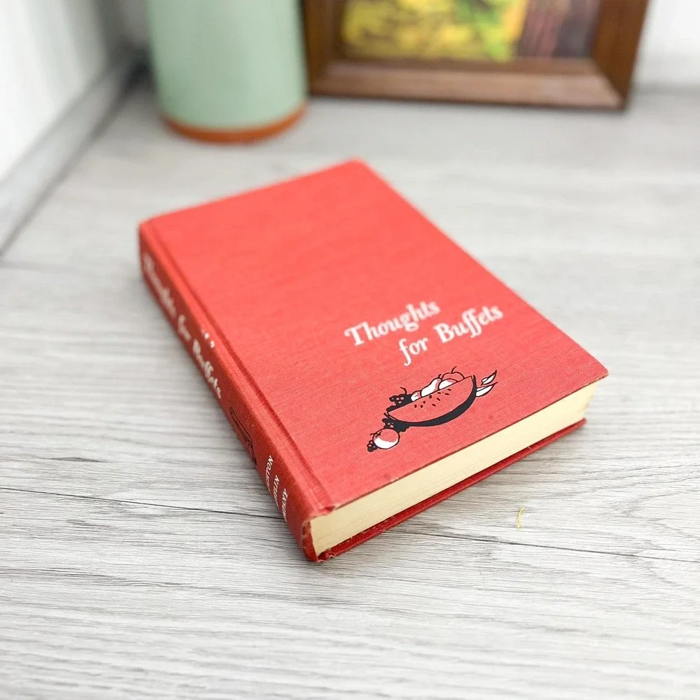 Vintage Red Cookbook Thoughts for Buffets - 1950s Cookbook - Midcentury Cookbook